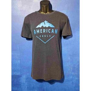 American Eagle Men's Navy Blue Short Sleeve Graphic T-Shirt